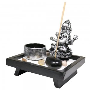 Elephant Tabletop Incense Burner Gifts Decor Zen Garden Elephant Statue Candle Holder   